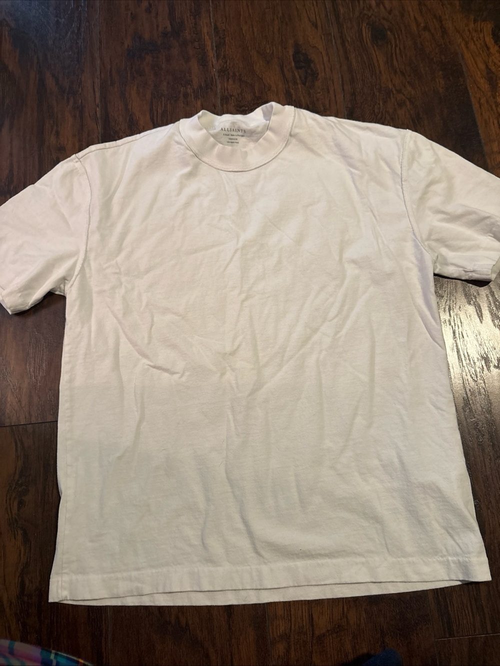 AllSaints  oversized fit XS White Short Sleeve Crewneck Tee